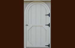 Single wood arched door
